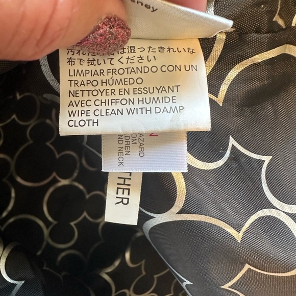 Disney Parks Original Tote Bag Metallic Silver Dual Handles Mickey Mouse - Picture 10 of 11